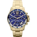 ساعة مايكل كورس للنساء MK5754 1 mk5754-michael-kors-watch-women-blue-dial-metal-stainless-steel-gold-strap-quartz-battery-analog-chronograph-everest