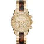 ساعة مايكل كورس للنساء MK6322 1 mk6322-michael-kors-watch-women-gold-dial-multi-golden-brown-strap-quartz-battery-analog-chronograph-ritz