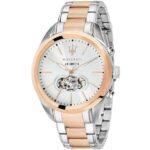 ساعة مازيراتي للرجال R8823112001 1 r8823112001-maserati-watch-men-silver-dial-metal-stainless-steel-rose-gold-two-tone-strap-automatic-analog-three-hand-traguardo